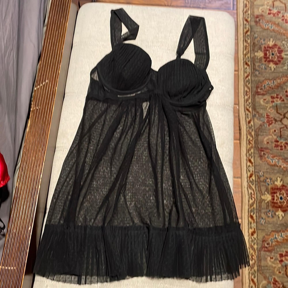 Black Teddy just in time for the holidays! Beautiful, soft and sheer…Yes please
